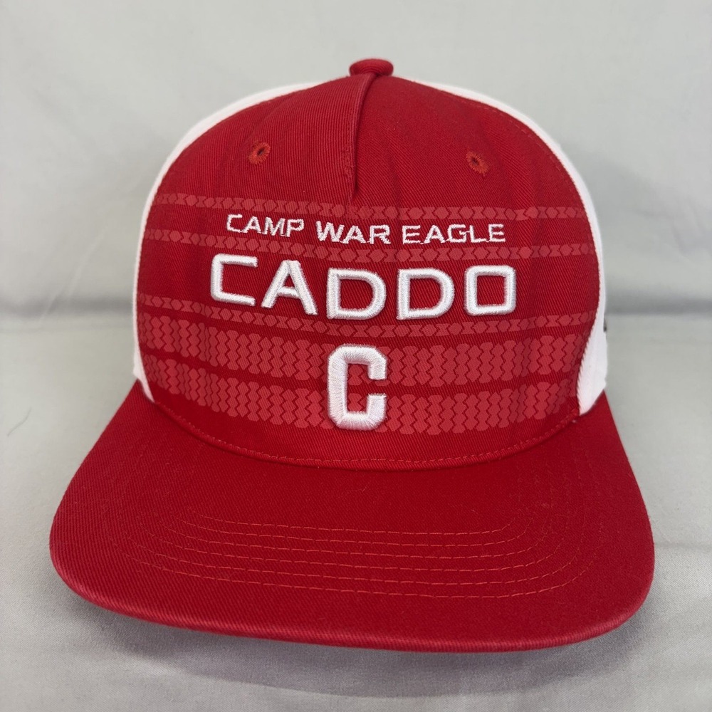 Venture +1 Hat Camp War Eagle Caddo C Mens OSFA Red White Snapback Cap